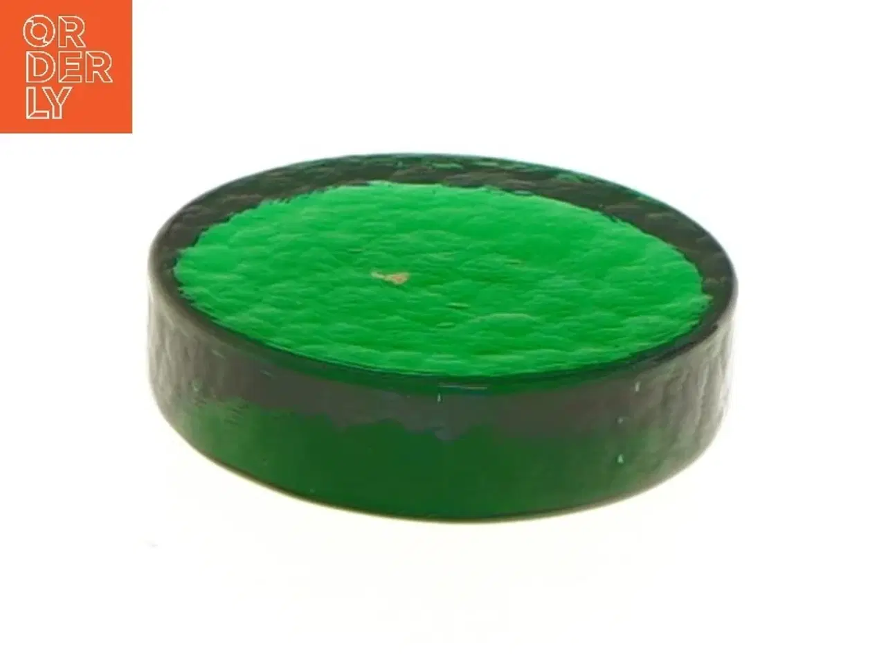 Billede 4 - Hinkesten i grønt glas (str. Ø 6 cm) (str. Ø 6 cm)