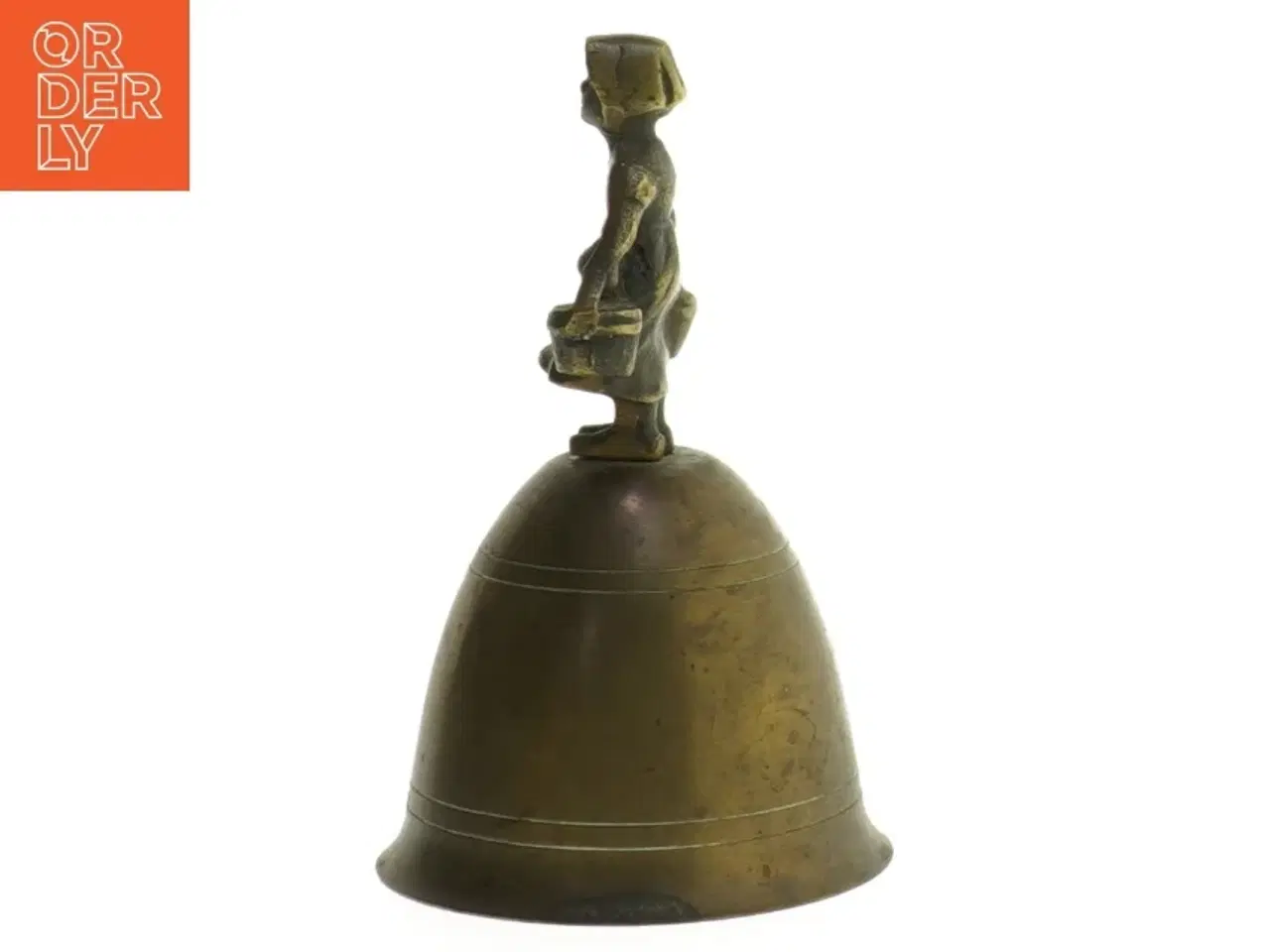 Billede 2 - Messingklokke med figur (str. 12 cm)