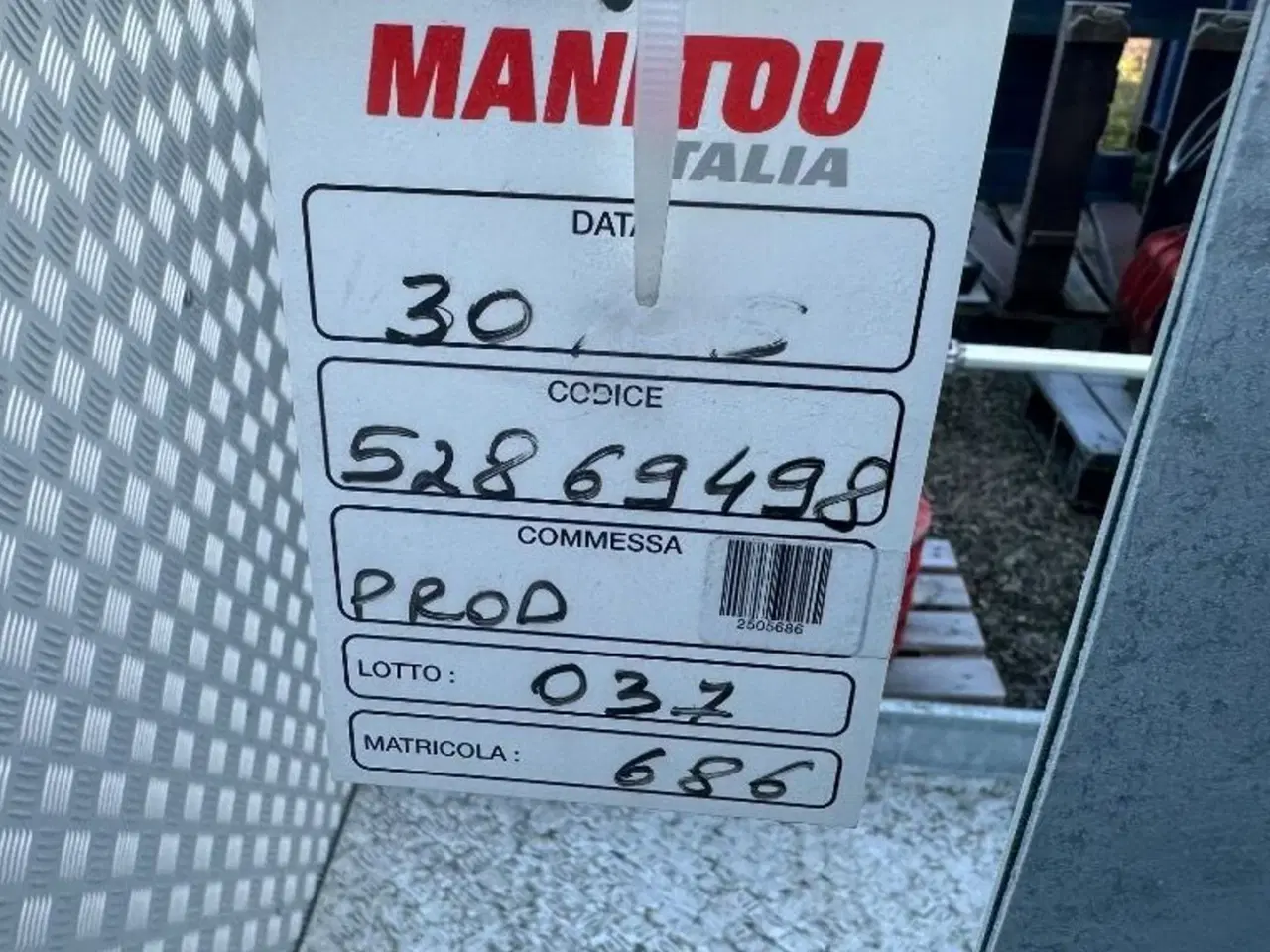 Billede 2 - Manitou Mandskabskurv