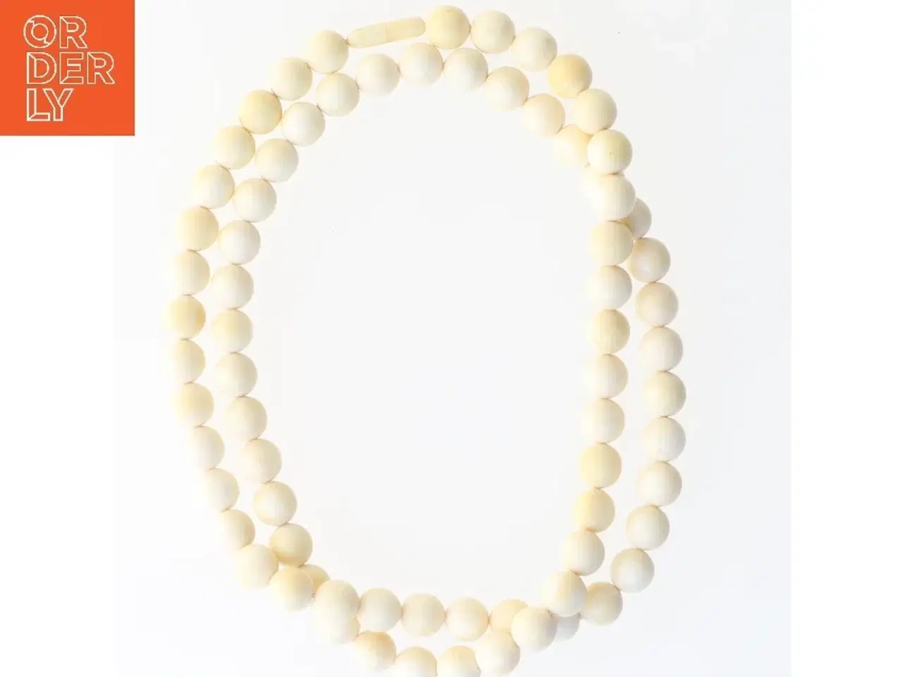 Billede 1 - Perlehalskæde (str. 70 cm)benperler