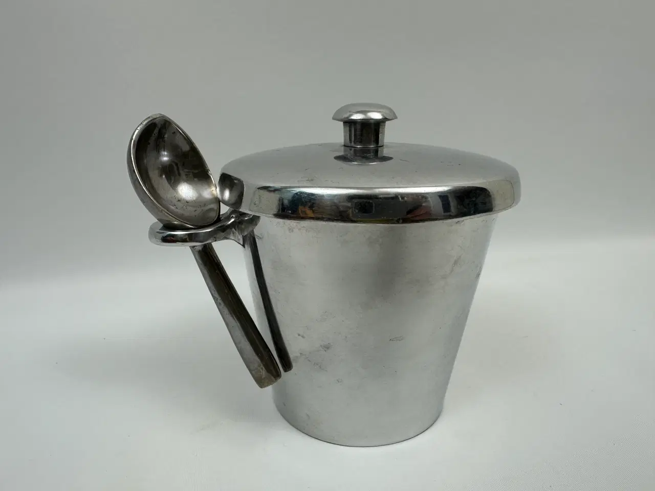 Billede 1 - Vintage isspand m. tang i chrome / stål