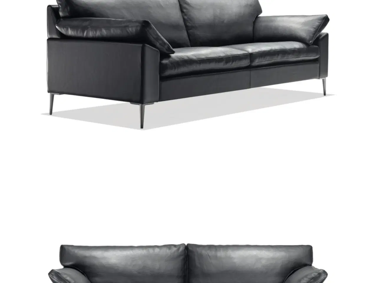 Billede 2 - Søren Lund sofa i sort læder 