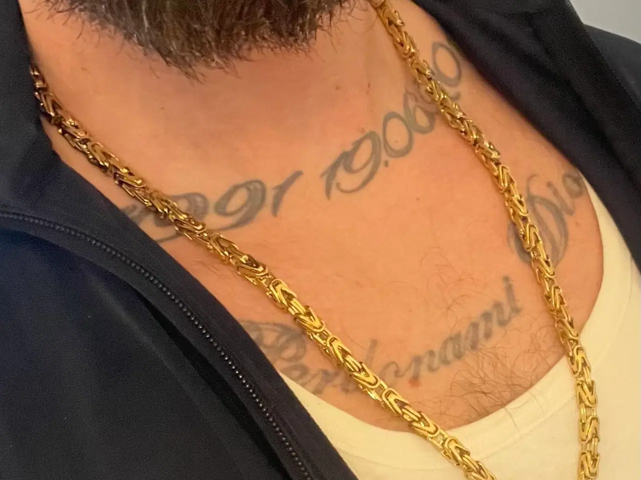 Billede 5 - 6mm 14kt goldfilled kongekæde