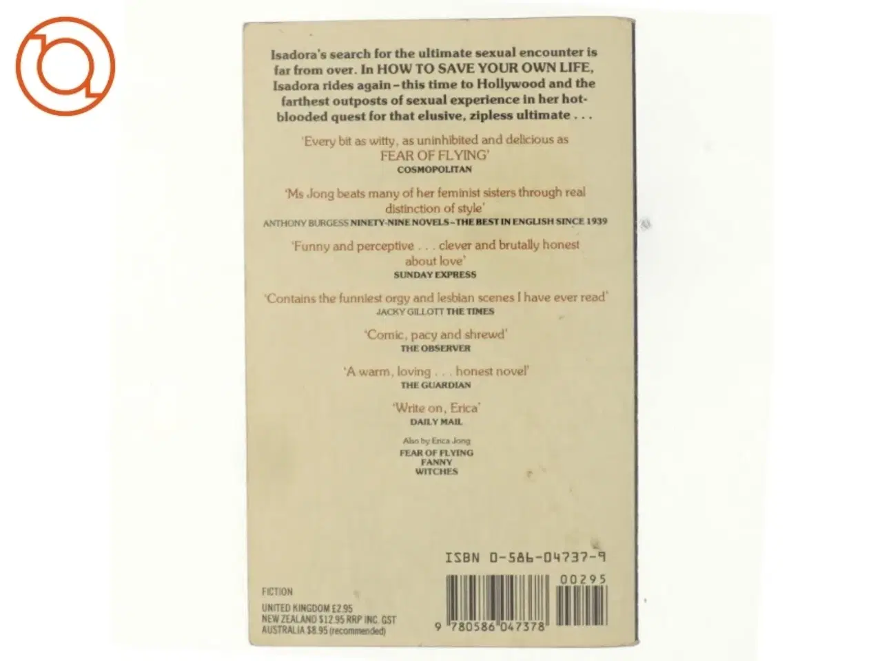 Billede 3 - How to save your own life af Erica Jong (Bog)