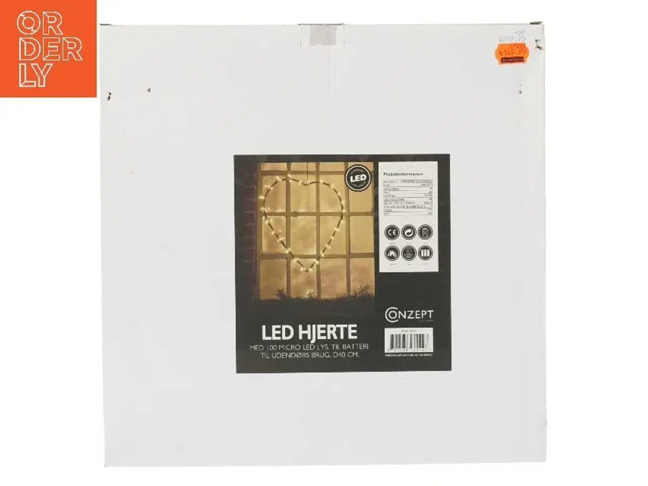 Billede 3 - LED hjerte fra Conzept (str. Ø 40 cm)