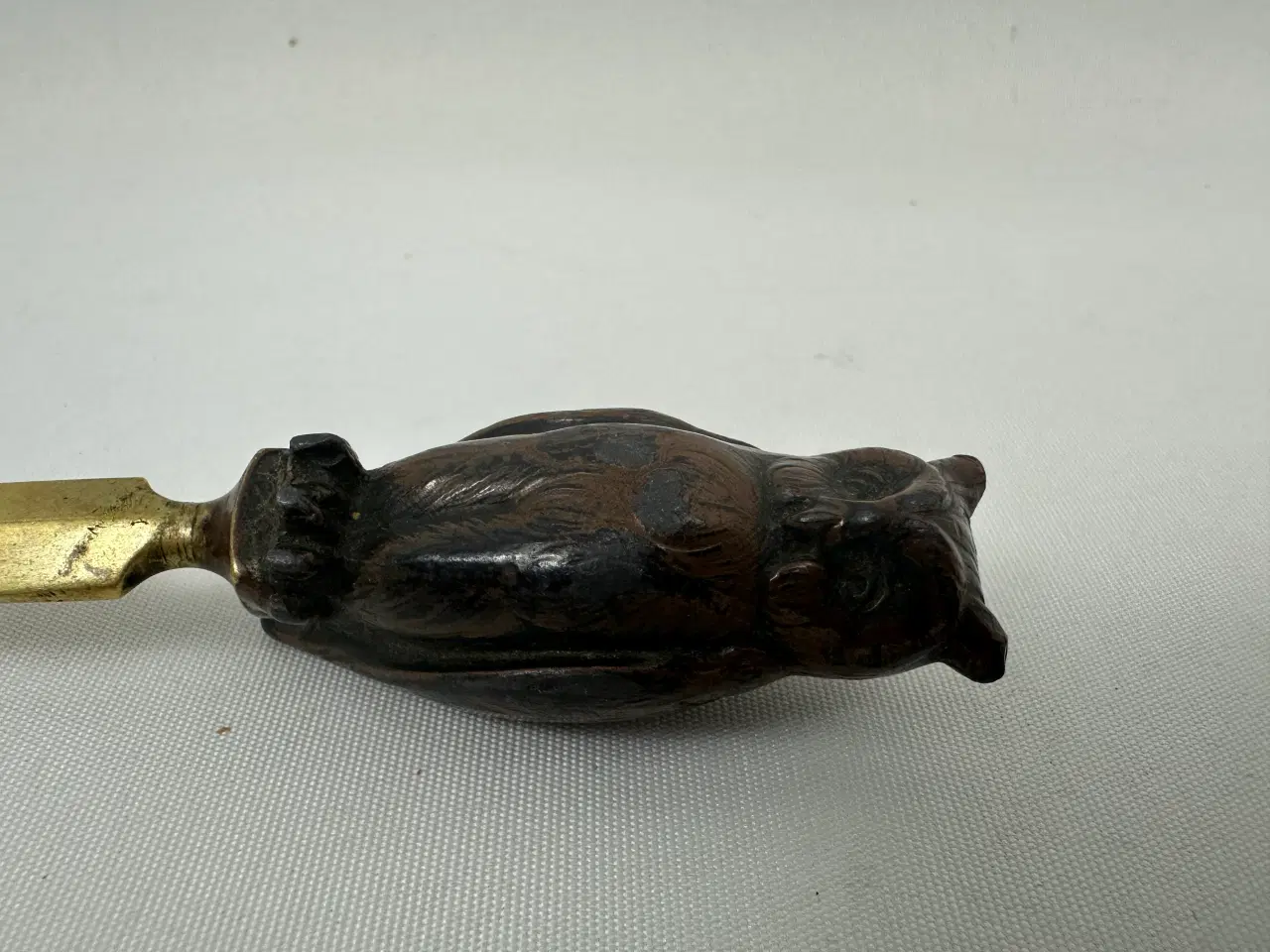 Billede 7 - Vintage brevåbner / brevkniv i messing m. ugle