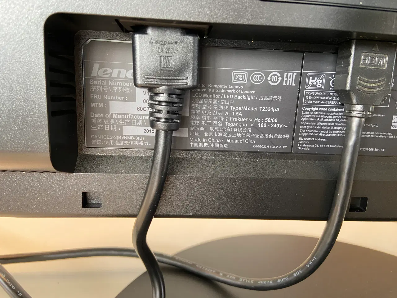 Billede 11 - Lenovo ThinkVision T2324 skærm 23"