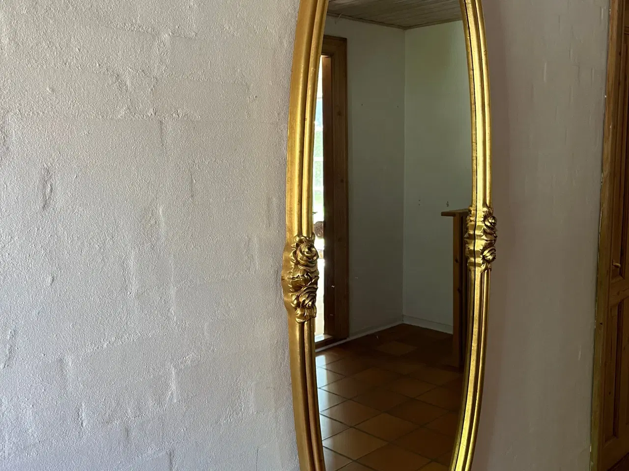 Billede 1 - Ovalt guldspejl