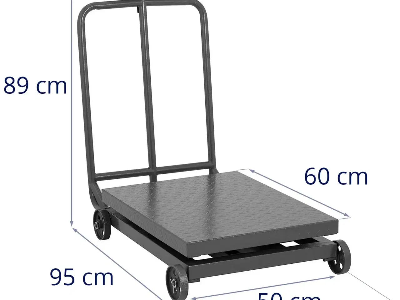 Billede 6 - Industrivægt – 600 kg / 100 g – hjul – LED-display