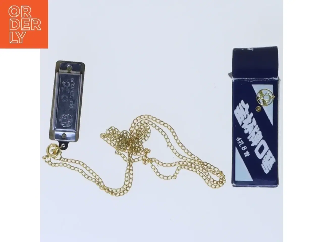 Billede 2 - Mini harmonika og gylden halskæde fra Golden Cup (str. 31,5 cm)