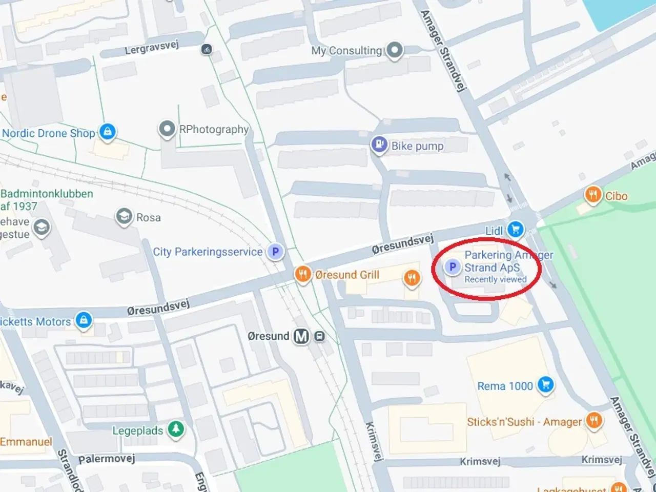 Billede 2 - Parkeringsplads ved Amager Strand/Øresund Metro St