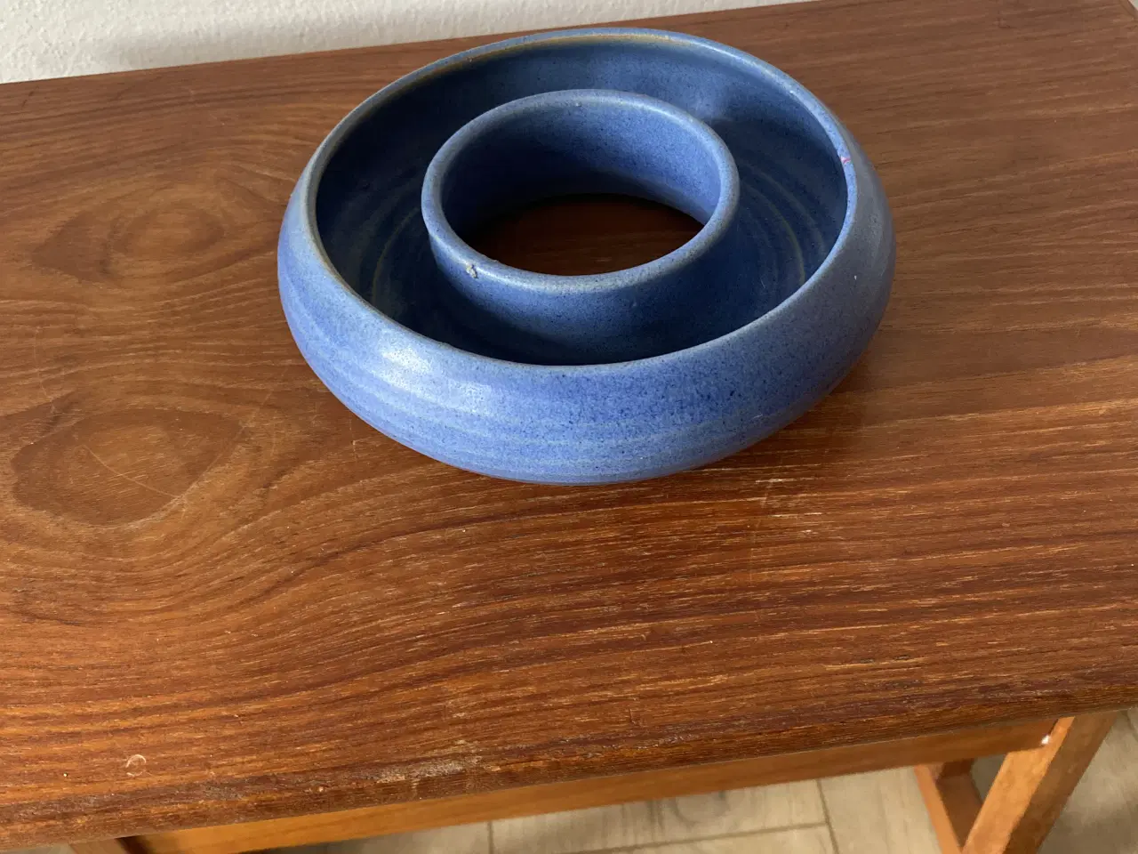 Billede 1 - Blå vase i keramik 