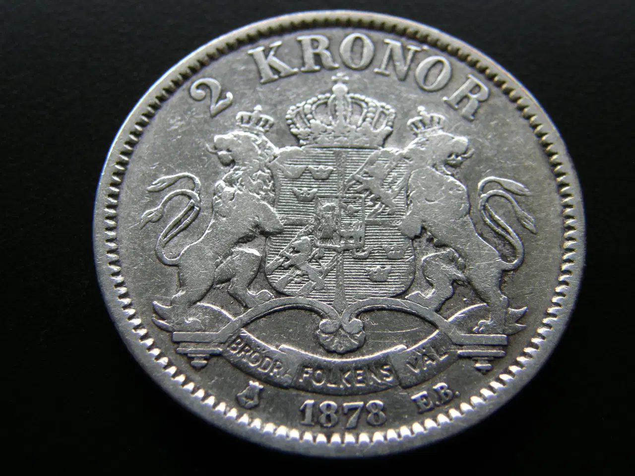 Billede 1 - Sverige  2 Kronor 1878 EB (O)  KM#742