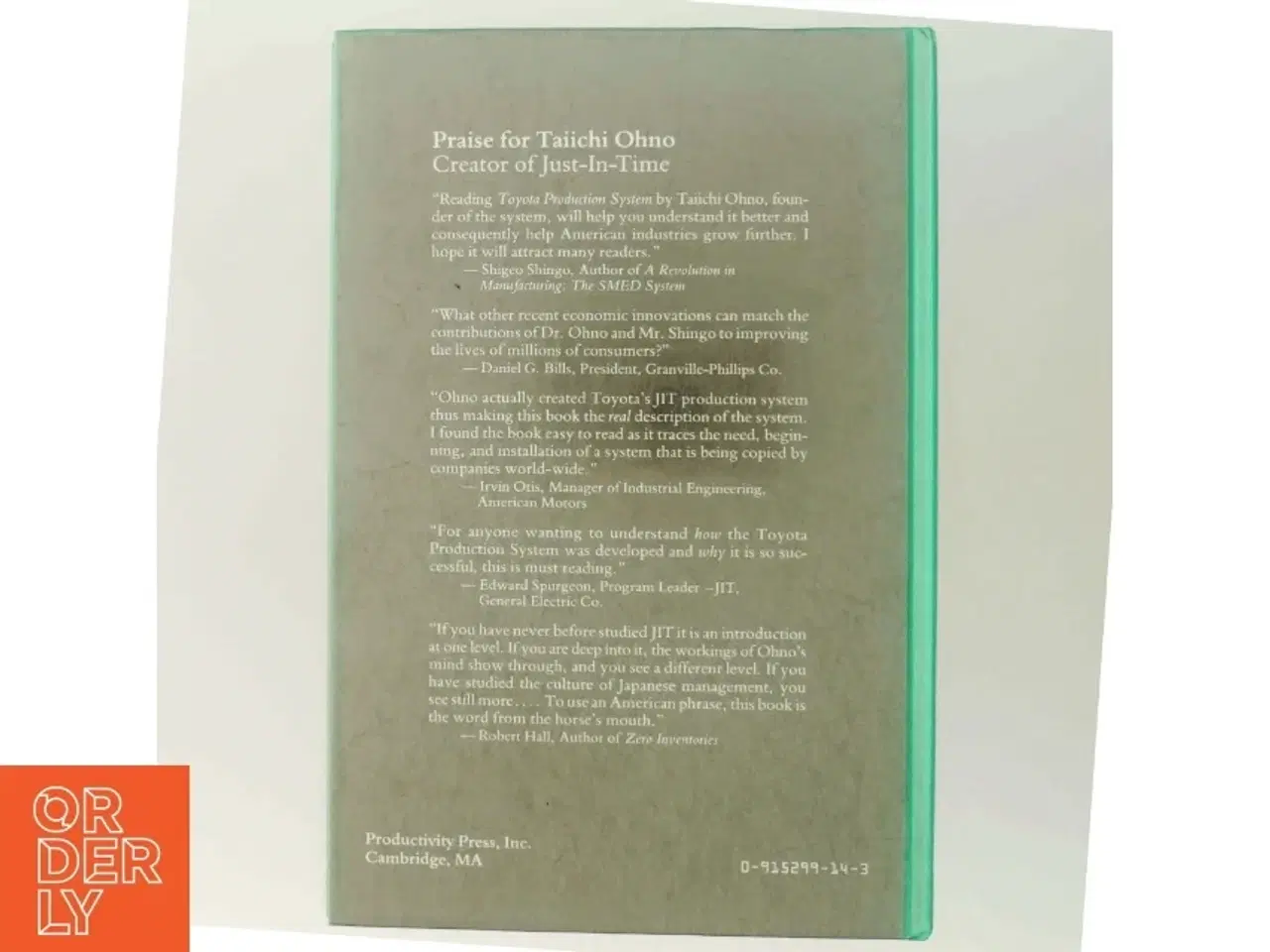 Billede 3 - Toyota Production System: Beyond Large-Scale Production&#39; af Taiichi Ohno. Bog