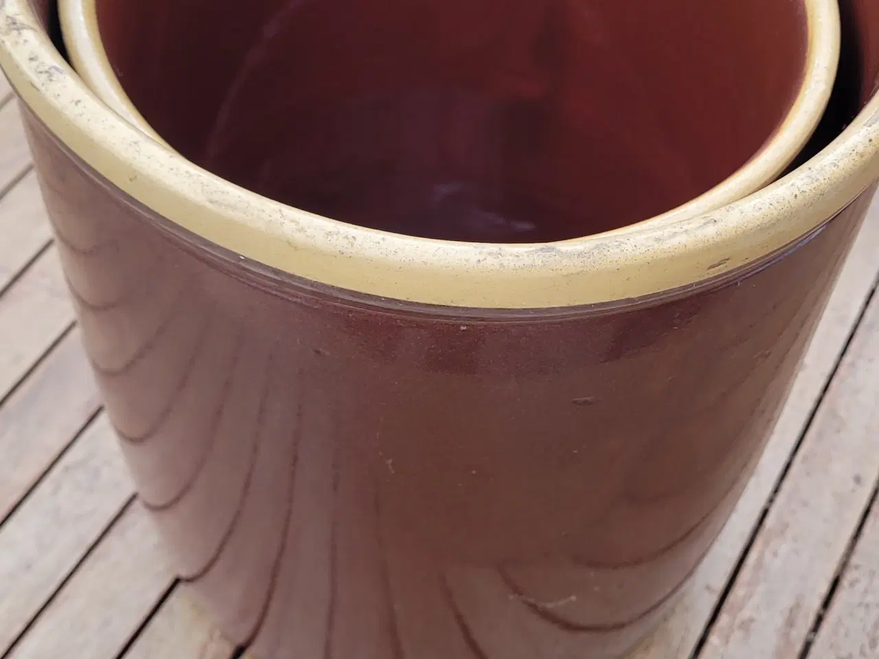 Billede 1 - 2 store lerkrukker