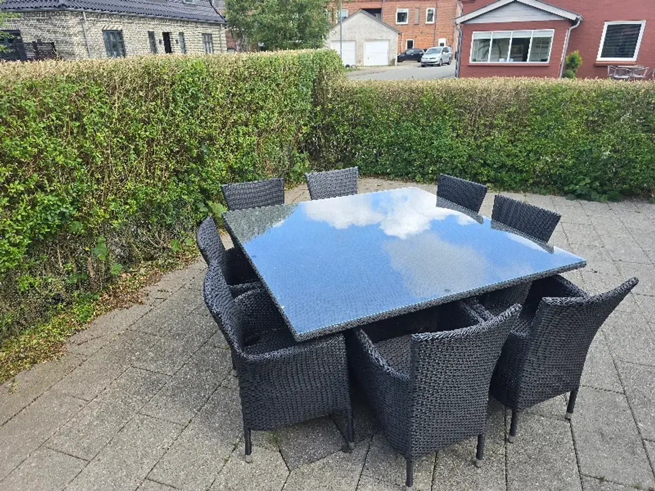 Billede 2 - Polyrattan havemøbelsæt med 8 stole.