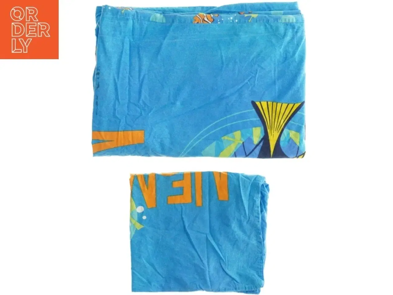 Billede 2 - Børnesengetøj med havtema fra Nemo (str. 60 x 50 cm. 185 x. 130 cm)