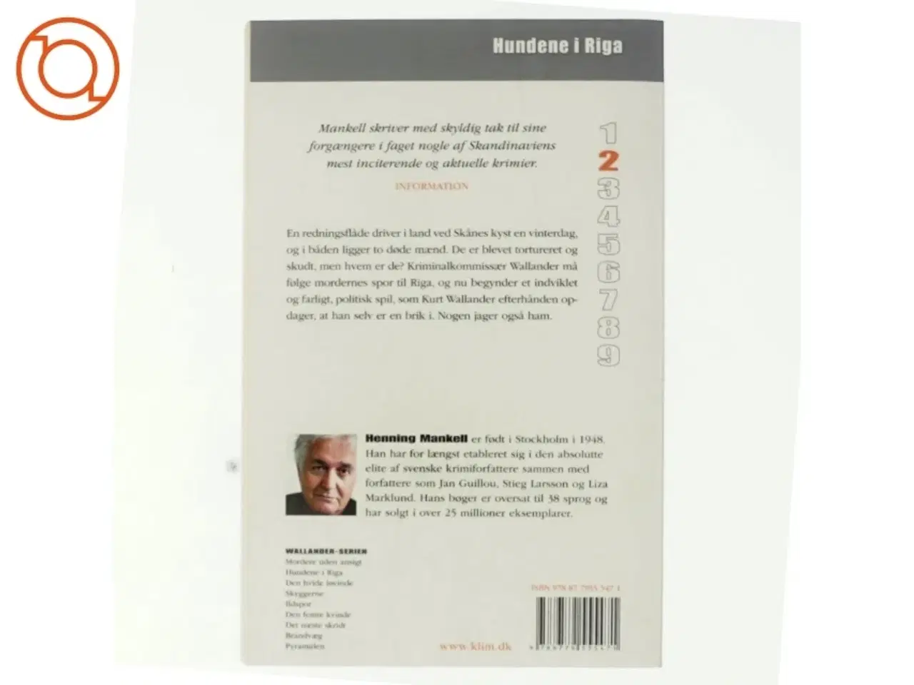 Billede 3 - Hundene i Riga : en sag for kriminalkommissær Wallander af Henning Mankell (Bog)
