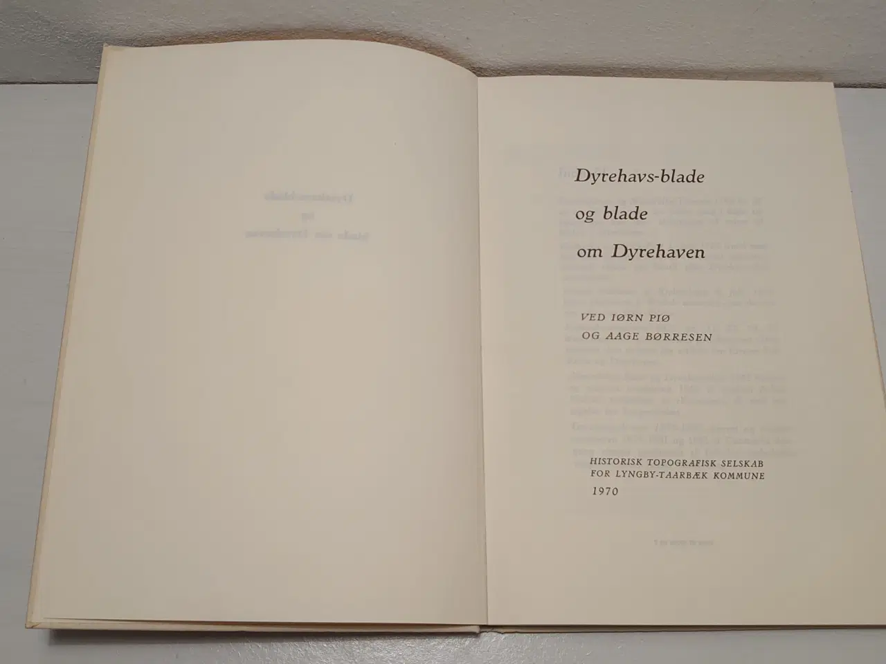 Billede 3 - Iørn Piø:Dyrehavs-blade og blade om Dyrehaven.1970