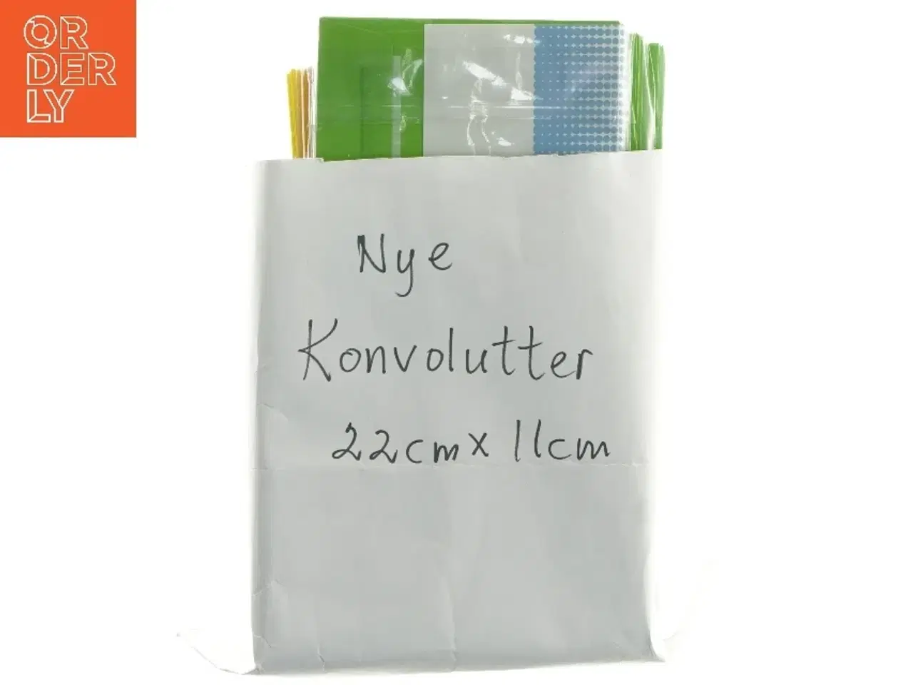 Billede 2 - Farvede kuverter (str. 22x11 cm)