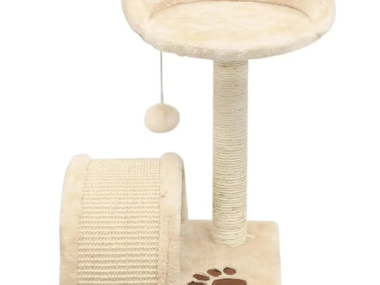 Billede 3 - Kradsetræ til katte med sisal-kradsestolper 40 cm beige og brun