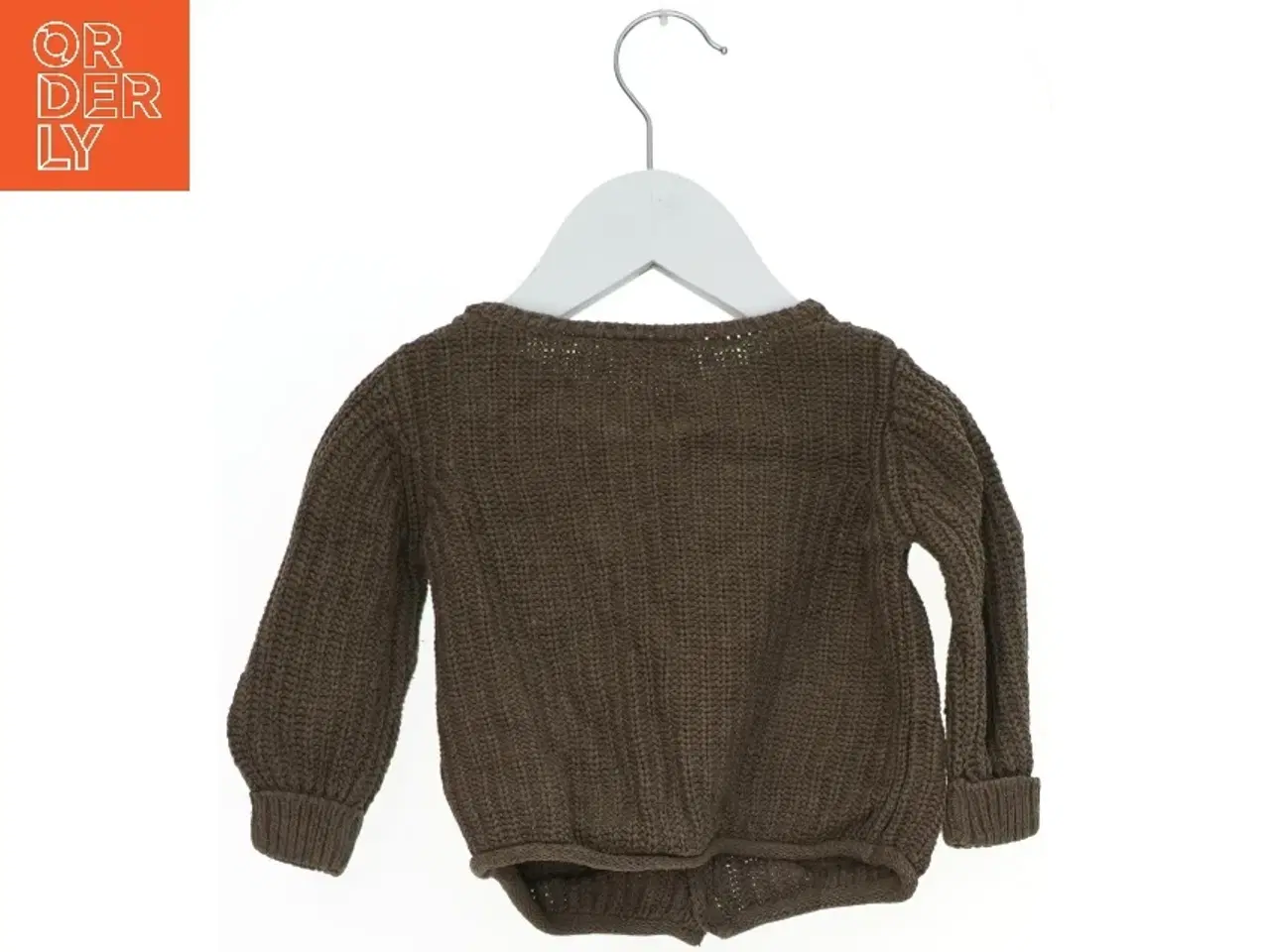 Billede 2 - Strikket børnecardigan med bjørn motiv fra Next Baby (str. 74)