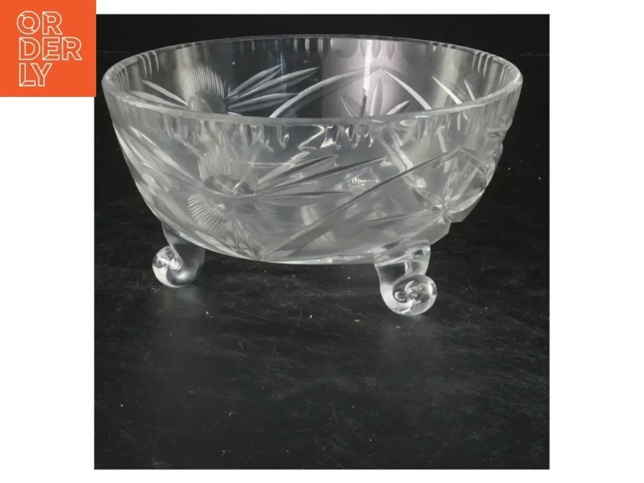 Billede 1 - Krystalskål på fødder (str. Ø 16x8 cm)
