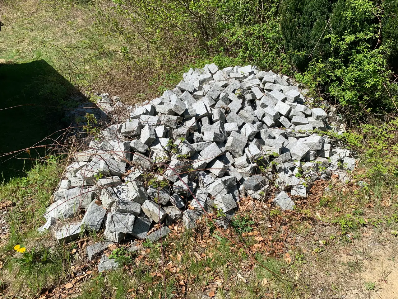 Billede 6 - Kløvede granit brosten -  lys grå (G603)