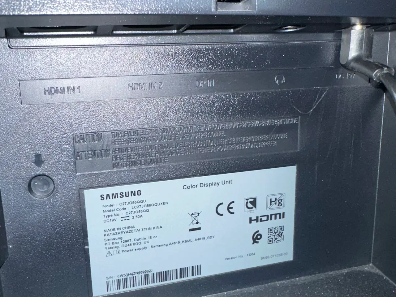 Billede 4 - Samsung 27" Skærm