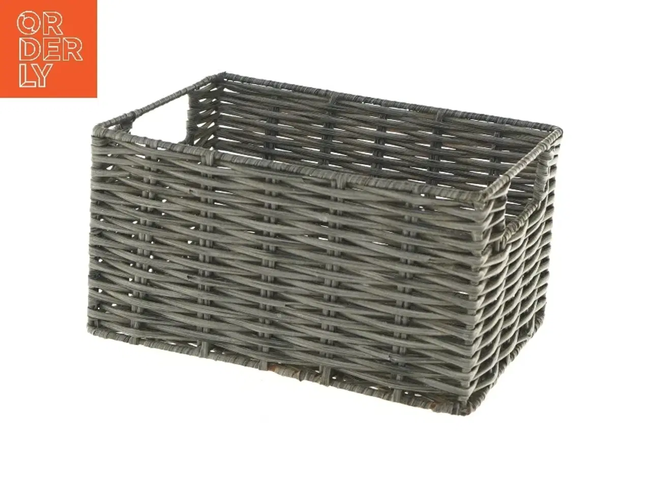 Billede 4 - Kurv i flettet materiale (str. 12x6x23 cm)