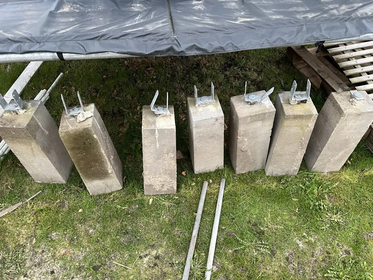 Billede 1 - 7 stk Beton punktfundamenter