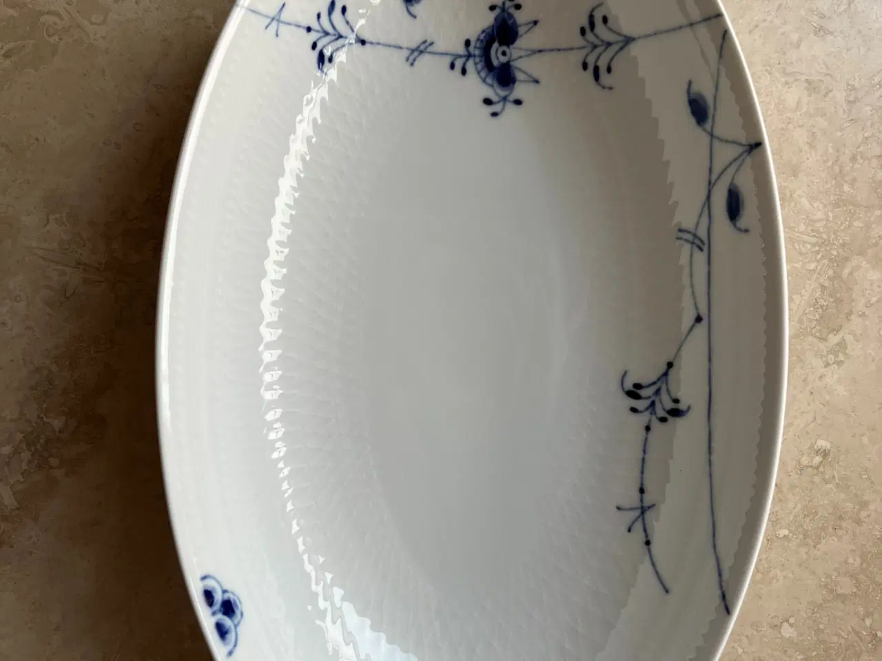 Billede 1 - Blue Palmette Oval Dish 27 cm
