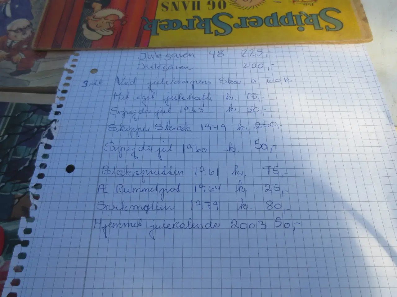 Billede 11 - 13 stk Blade Ved Julelampens skær 