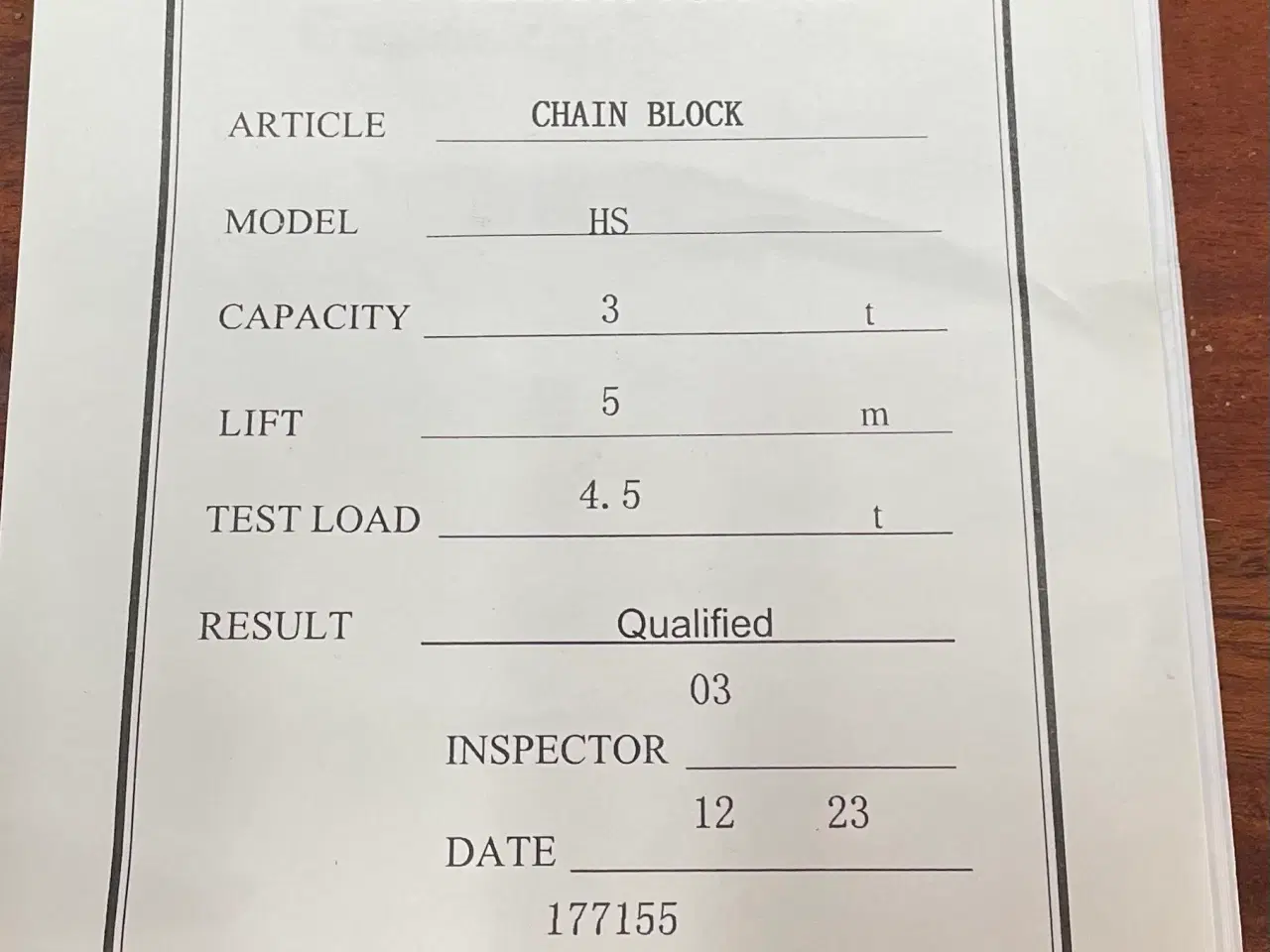 Billede 7 - Kædetajle 3 ton