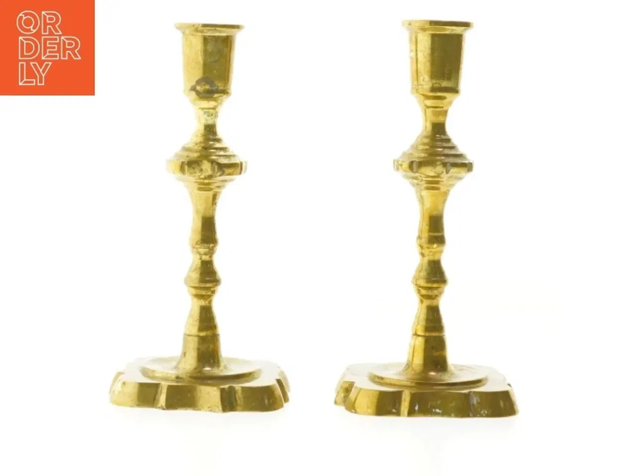 Billede 1 - Messing lysestager  (str. 17,5 cm)