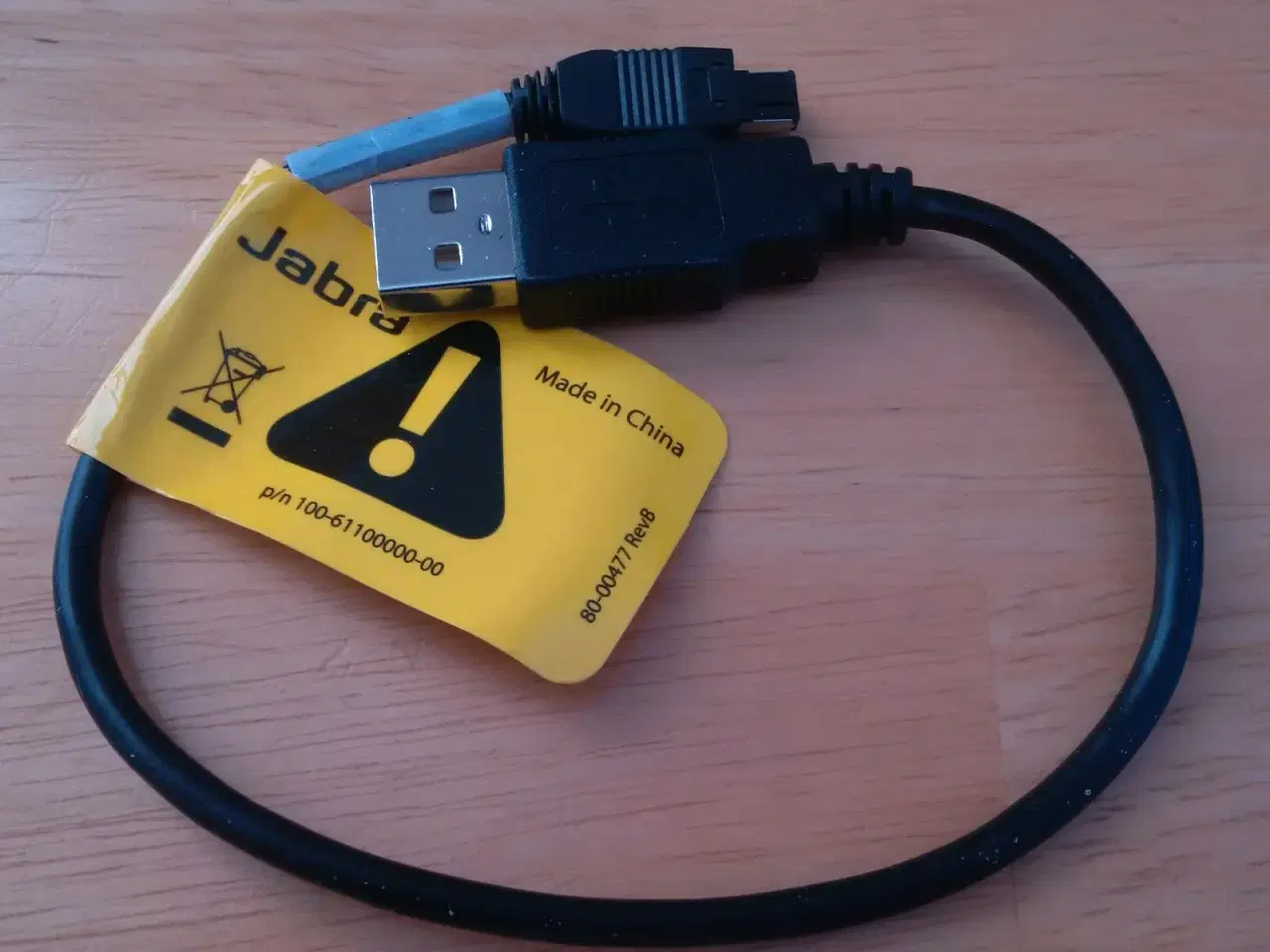 Billede 1 - jabra USB lade-kabel med firkantet stik