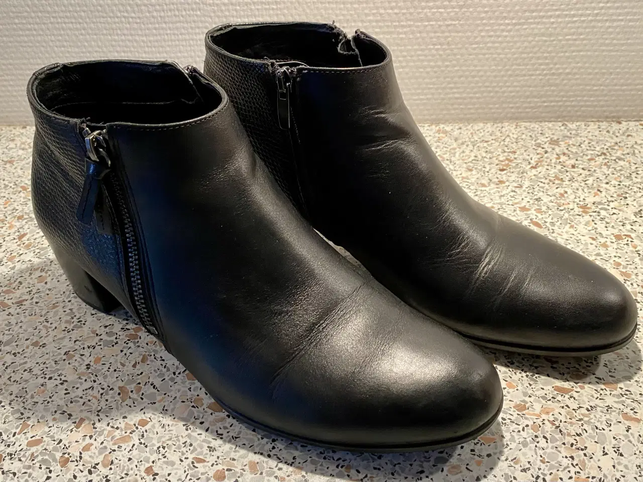 Billede 1 - Sort Ecco skind ankelstøvle