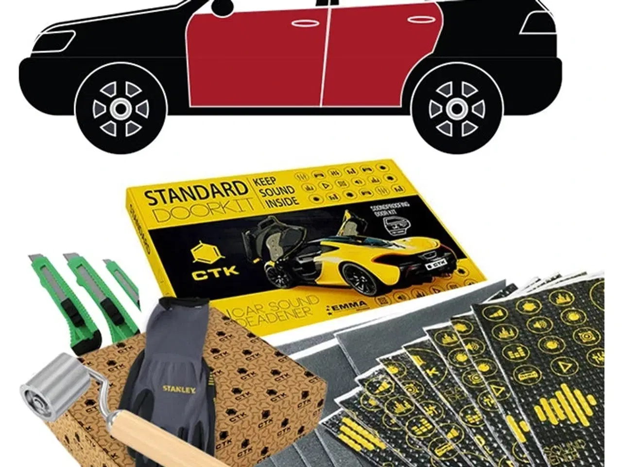 Billede 1 - CTK Støjdæmpningspakke SUV døre