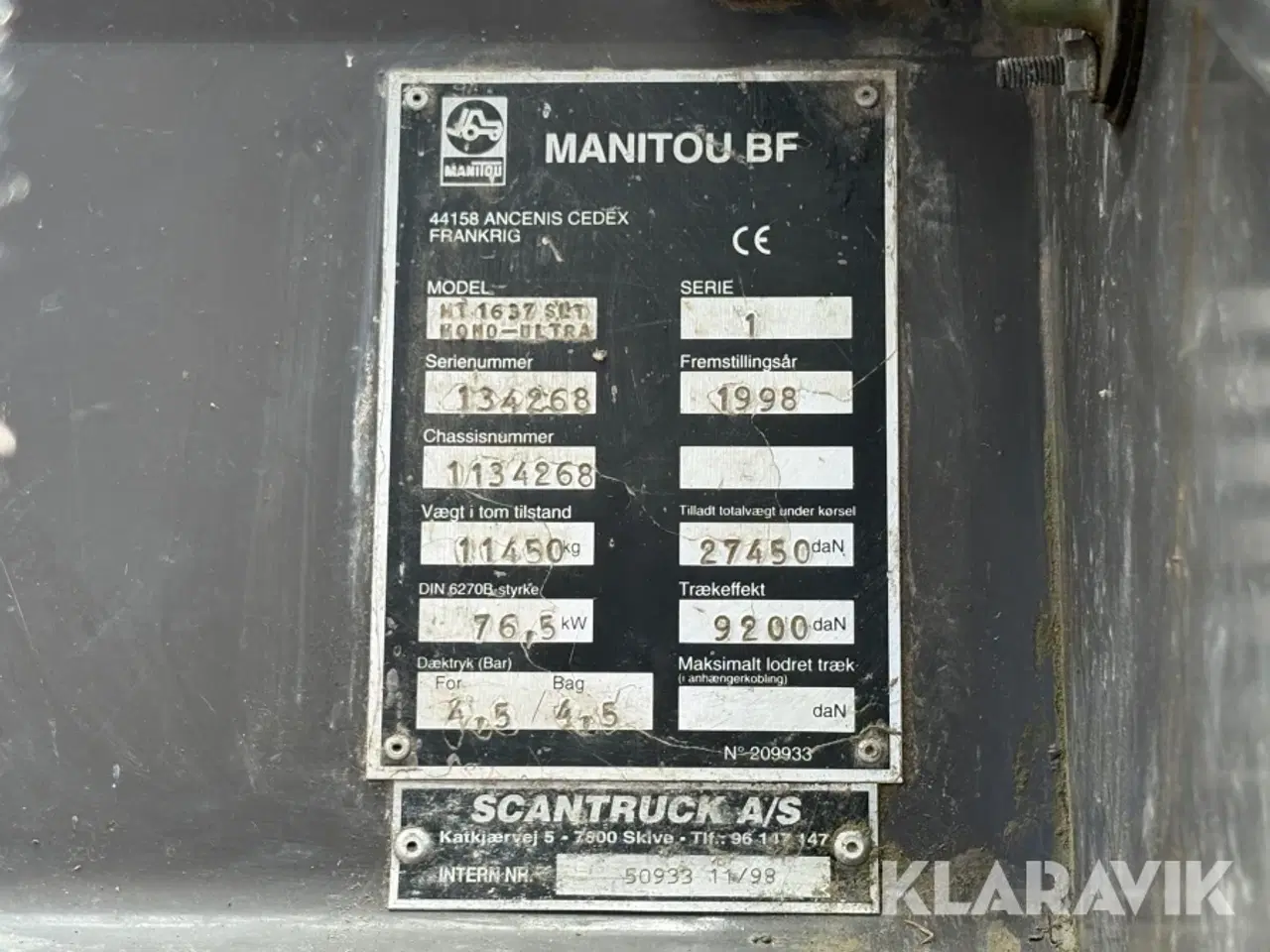 Billede 5 - Teleskoplæsser Manitou MT 1637 SL