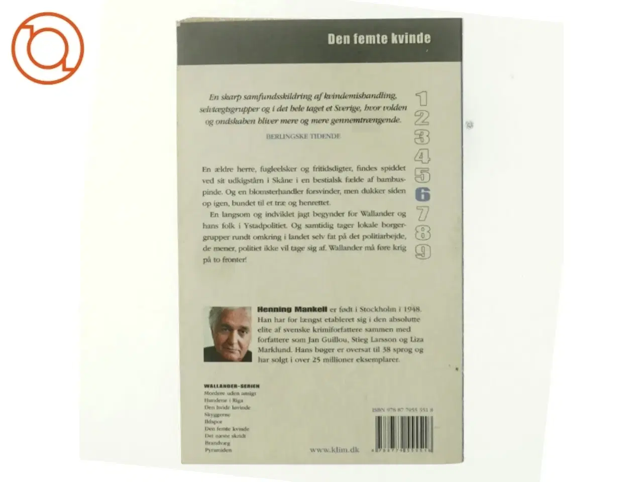 Billede 3 - Den femte kvinde af Henning Mankell (Bog)
