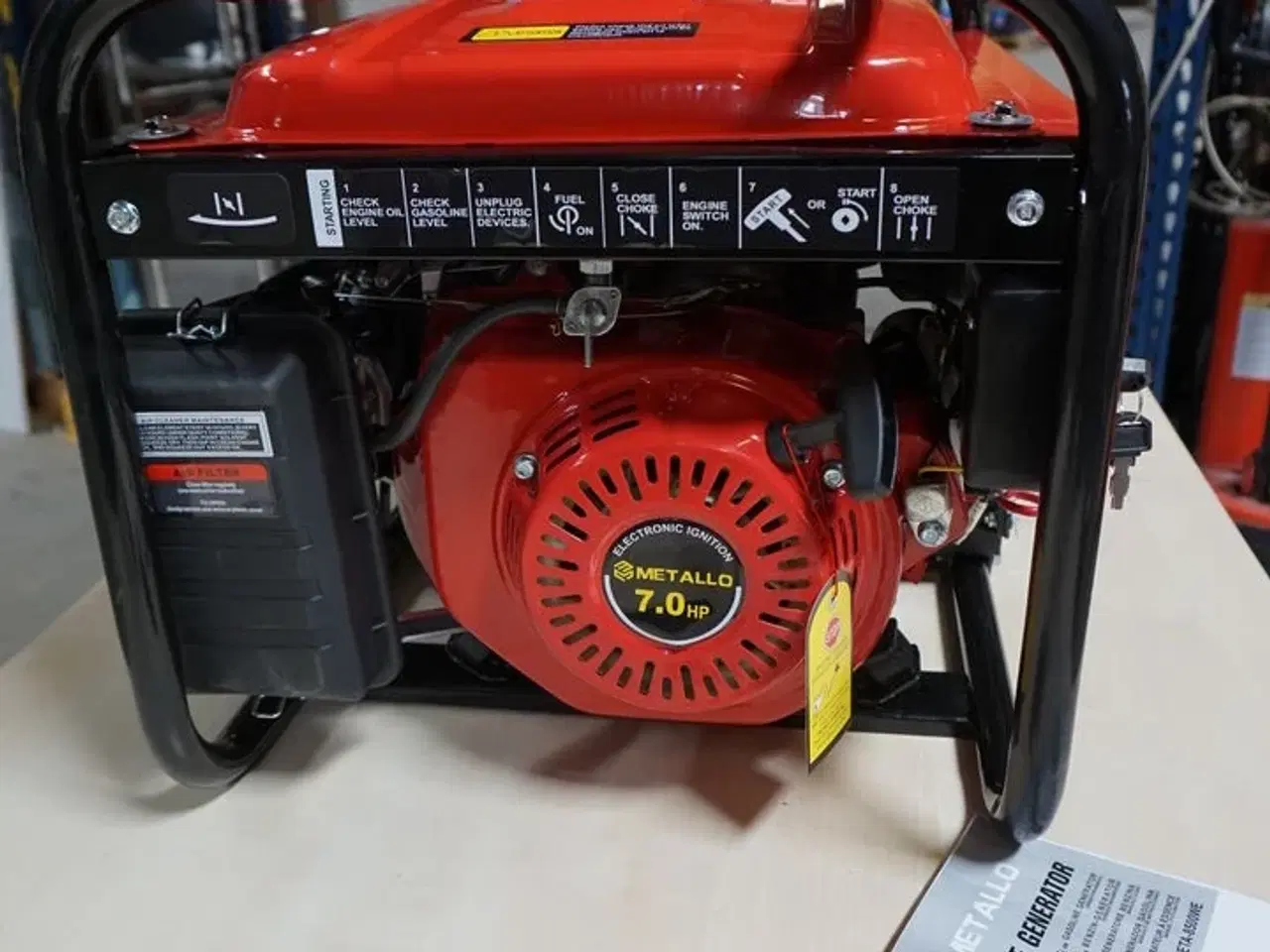 Billede 2 - Metallo Meta 8500W 4 Takt Benzin generator med elstart