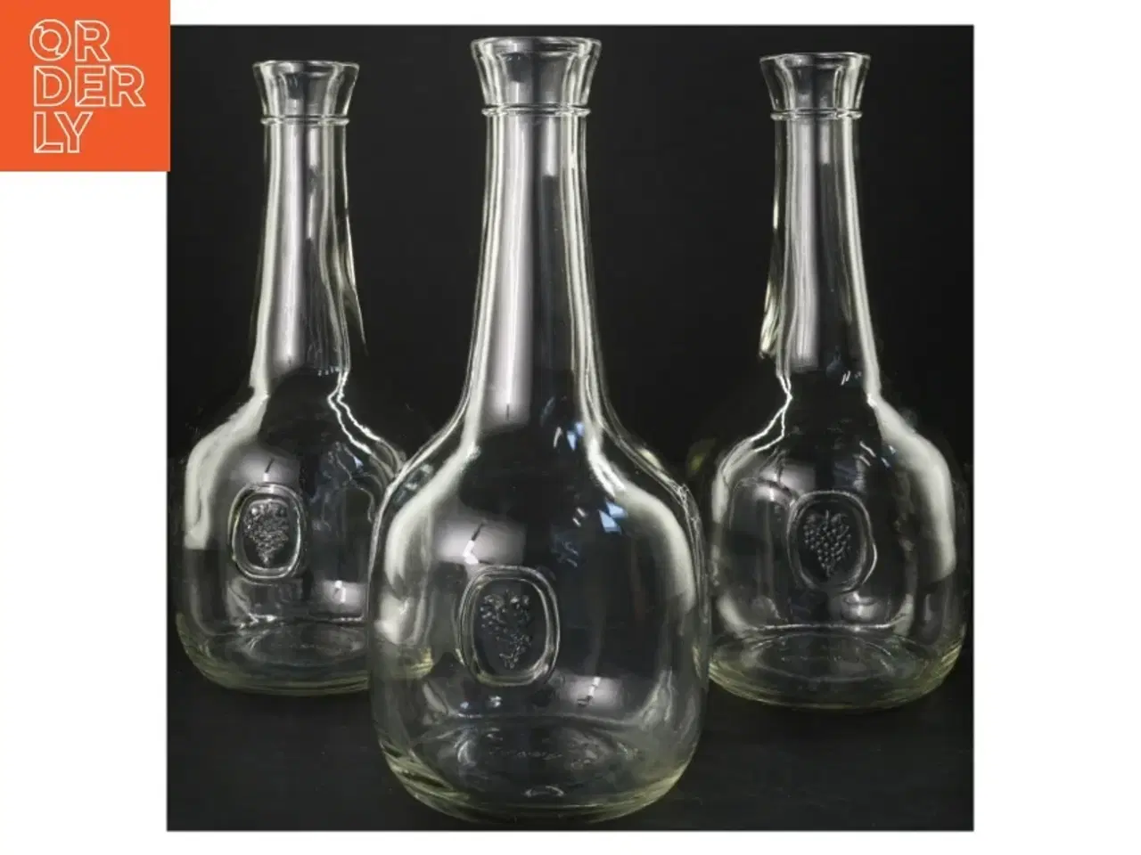 Billede 1 - Glasflasker med motiv (str. 23x10 cm)