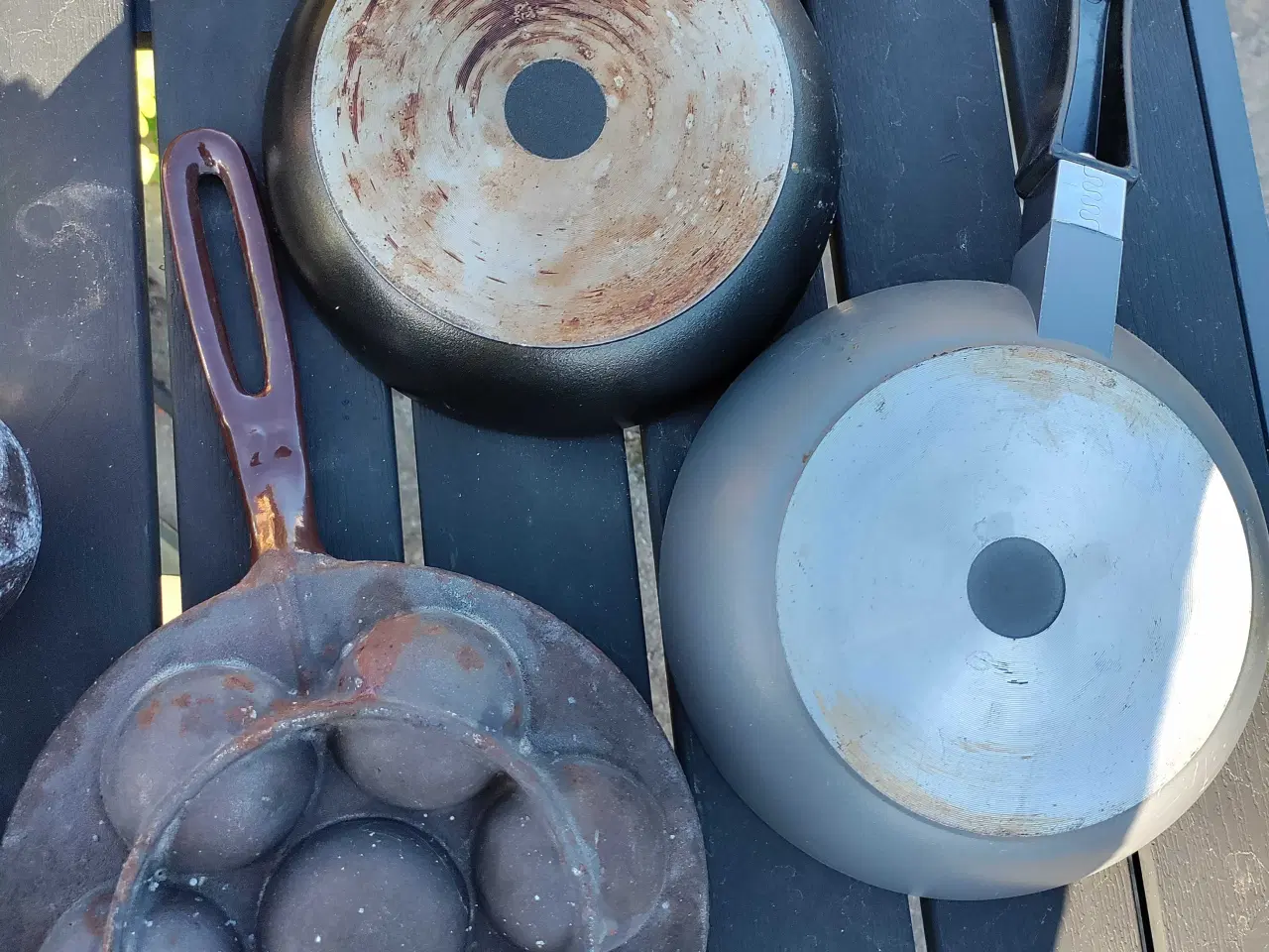 Billede 3 - Æbleskivepander, støbejern og aluminium