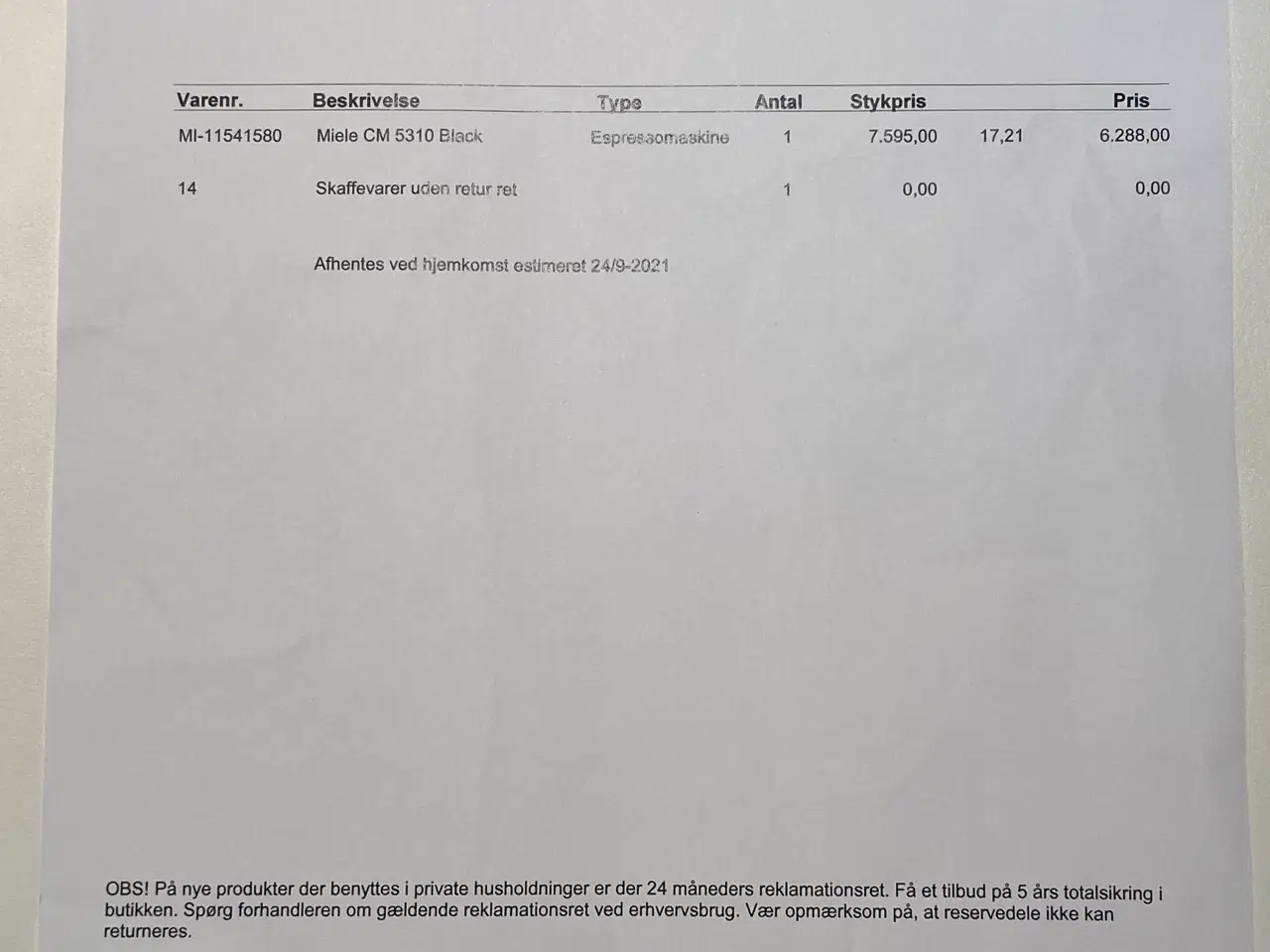 Billede 6 - Miele CM5310 Espressomaskine sort (Skal repareres)
