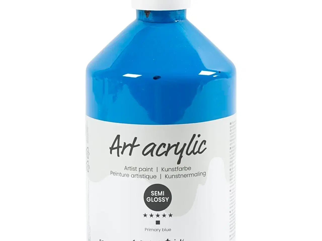 Billede 1 - Art Akrylmaling, halvblank, transparent, primær blå, 500ml/ 1 fl.