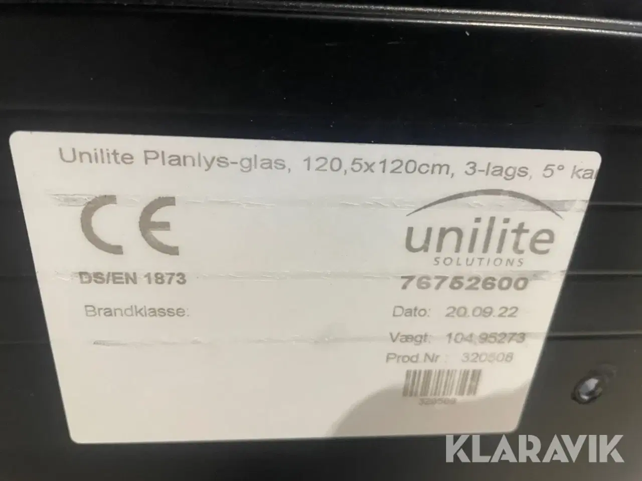 Billede 11 - Ovenlys vinduer Unilite Planlys-glas 4 styk