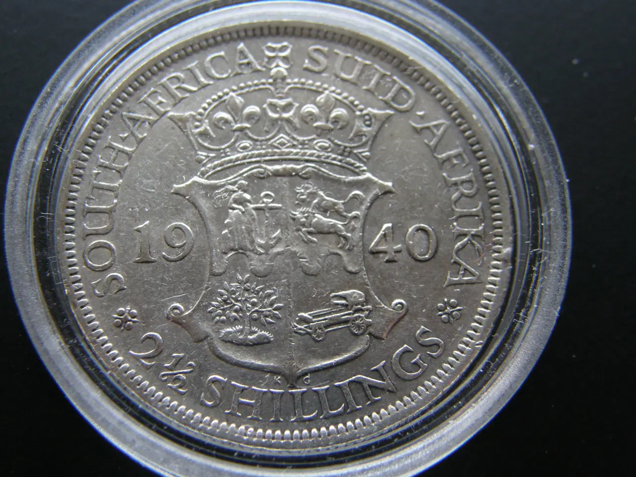 Billede 1 - Sydafrika  2  1/2  Shilling  1940  Sølv  KM#30.13