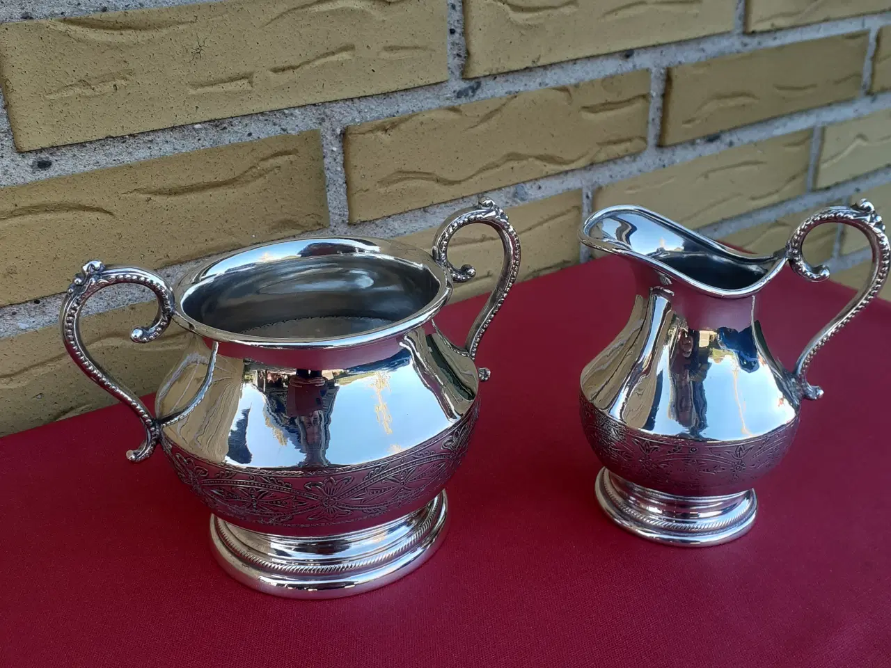 Billede 1 - Sukkerskål og flødekande / Dekorativ (Antik)