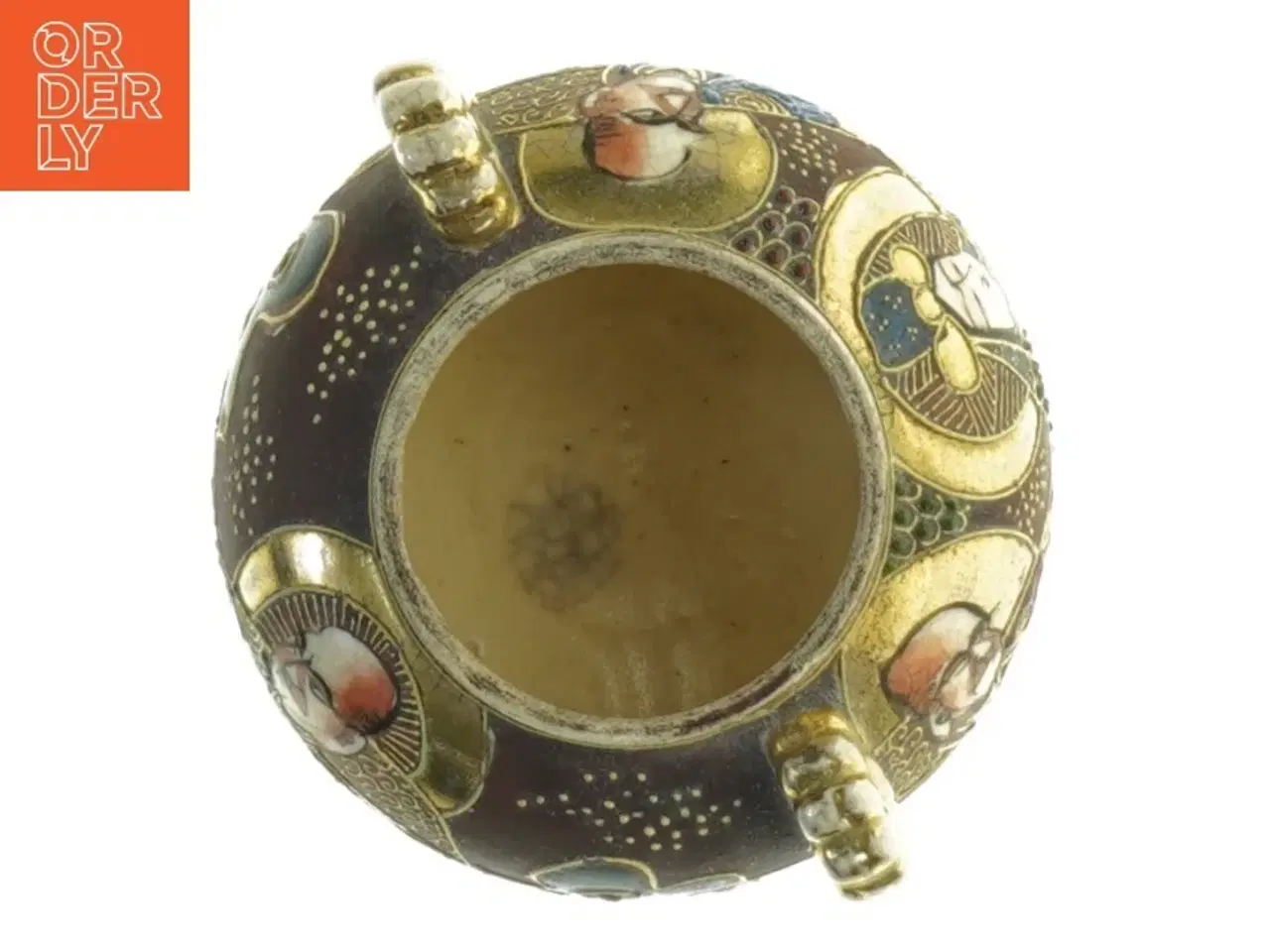Billede 4 - Dekorativ keramikvase, asiatisk (str. 10,5 xn, 6 cm)