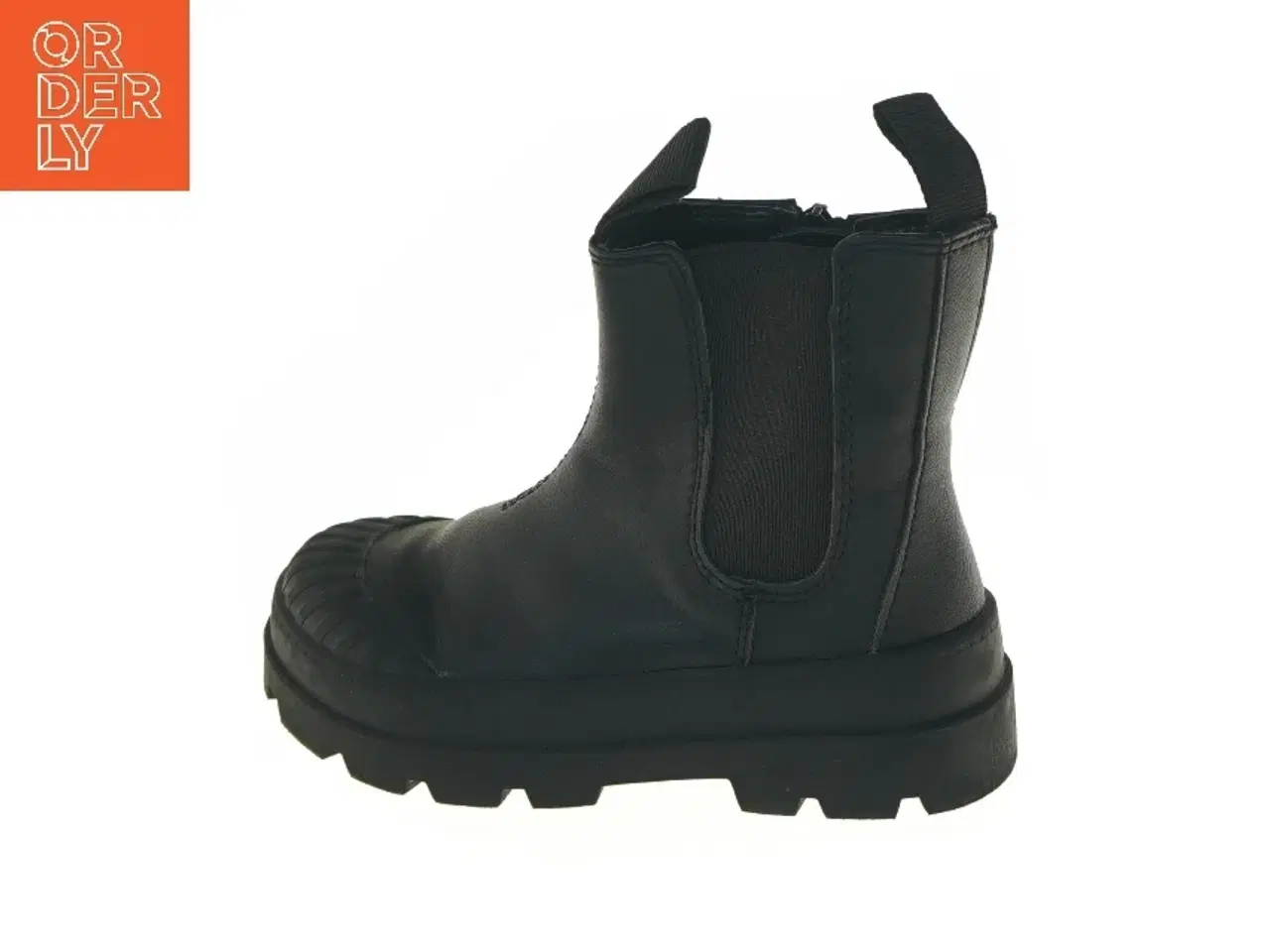 Billede 1 - Børnestøvler i sort læder fra H&M (str. 25 )